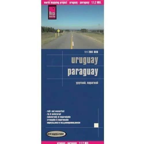 Urugwaj, Paragwaj. Mapa 1:1 200 000