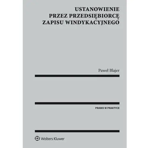 Ustanowienie przez przedsiębiorcę zapisu windykacyjnego