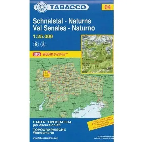 Val Senales - Naturno. Mapa 1:25 000