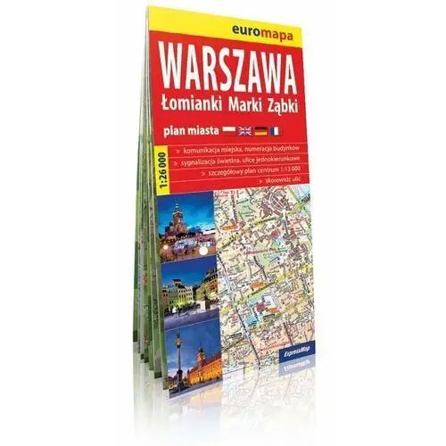 Warszawa, Łomianki, Marki, Ząbki. Plan miasta 1:26 000