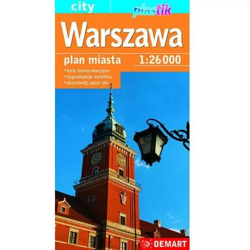 Warszawa plan miasta 1:26 000 mapa samochodowa plastik