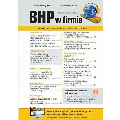 [ebook] "bhp w firmie" kwiecień/maj 2023 - praca zbiorowa Wiedza i praktyka