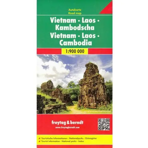 Wietnam, Laos, Kambodża. Mapa samochodowa 1:900 000