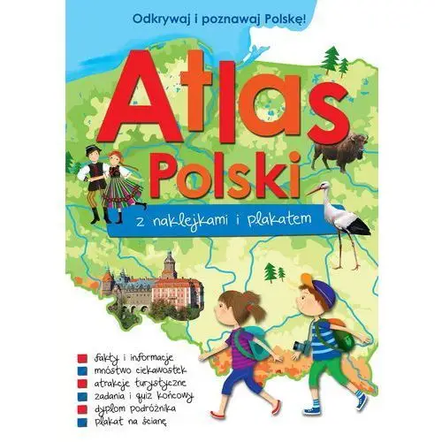 Atlas polski z naklejkami i plakatem,262KS (5731382)