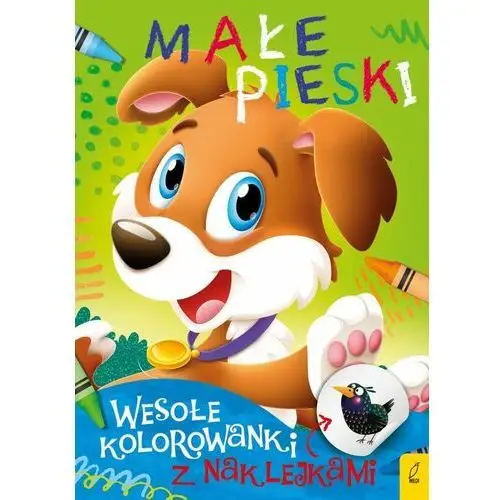 Małe pieski. wesołe kolorowanki z naklejkami