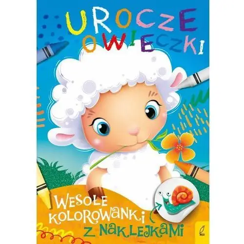 Urocze owieczki. wesołe kolorowanki z naklejkami Wilga