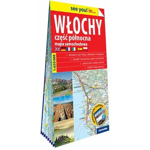 Włochy. Część północna. Mapa samochodowa 1:650 000