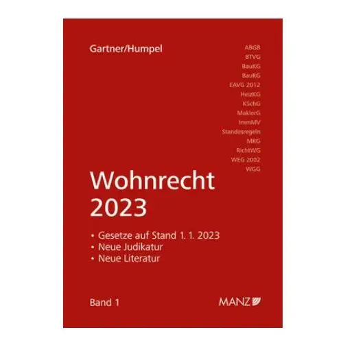 Wohnrecht 2023 Manz'sche verlags- u. universitätsbuchhandlung