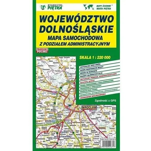 Województwo Dolnośląskie 1:220 000 mapa samoch