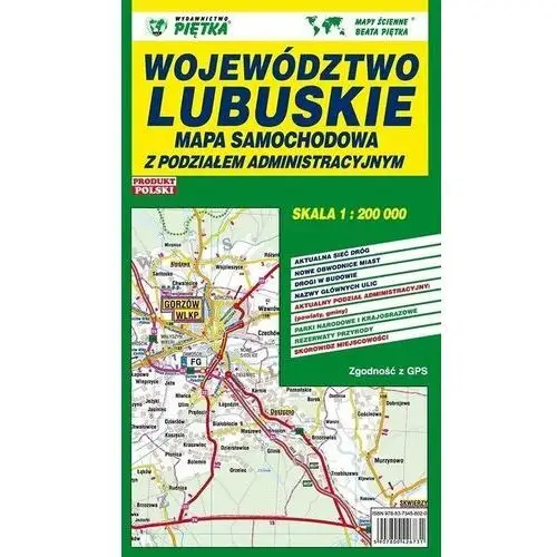 Województwo Lubuskie 1:200 000 mapa samochodowa