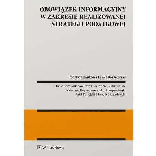 Obowiązek informacyjny w zakresie realizowanej strategii podatkowej