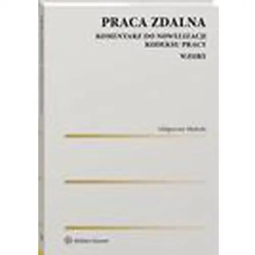 Praca zdalna. komentarz do nowelizacji kodeksu pracy wraz ze wzorami, 978-83-8328-559-7