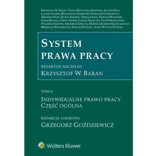 System prawa pracy. tom ii. indywidualne prawo pracy. część ogólna