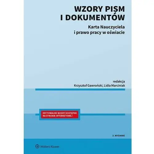 Wzory pism i dokumentów. karta nauczyciela i prawo pracy w oświacie, B43509B4EB