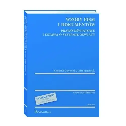 Wzory pism i dokumentów - prawo oświatowe i ustawa o systemie oświaty - z serii meritum, AZ#1AF02B17EB/DL-ebwm/pdf