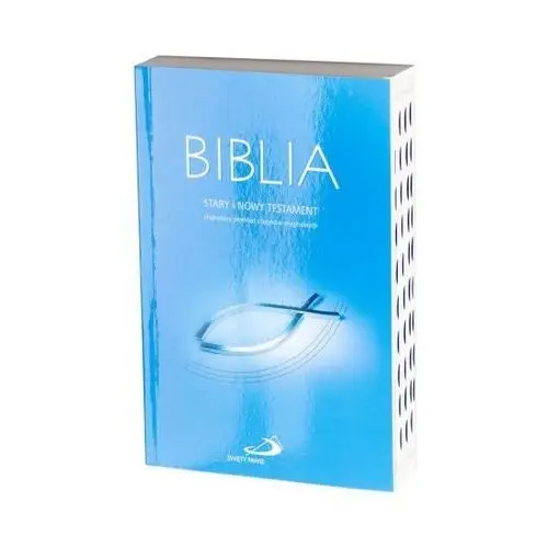 Biblia "z rybką" miękka, NIEBIESKA z paginatorami