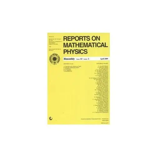 Reports on mathematical physics 79/2/2017 Wydawnictwo naukowe pwn 2