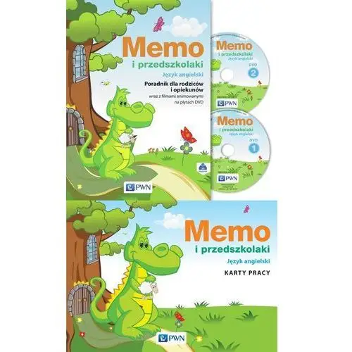 Pakiet memo i przedszkolaki: karty pracy, poradnik dla rodziców i opiekunków wraz z filmami animowanymi na płytach dvd,117KS (5583763)