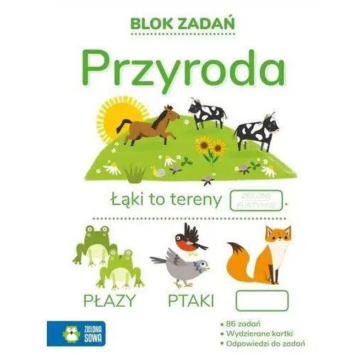 Wydawnictwo zielona sowa Blok zadań. przyroda