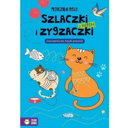 Przedszkolak rysuje. szlaczki i zygzaczki z kotem Wydawnictwo zielona sowa