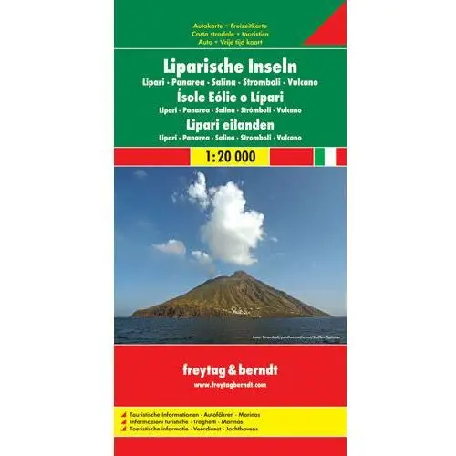 Wyspy Liparyjskie Lipari Panarea Salina Stromboli Vulcano Włochy Pd. Mapa 1:20 000-1:600 000