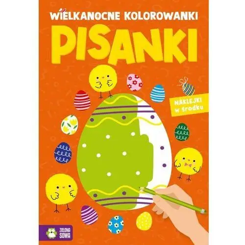 Pisanki. wielkanocne kolorowanki Zielona sowa