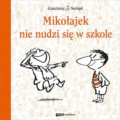 Znak emotikon Mikołajek nie nudzi się w szkole