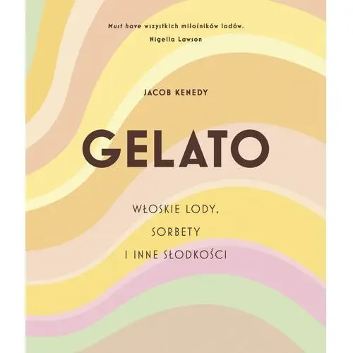Znak koncept Gelato. włoskie lody, sorbety i inne słodkości