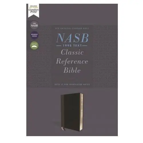 Nasb, classic reference bible, leathersoft, black, red letter, 1995 text, comfort print Zondervan