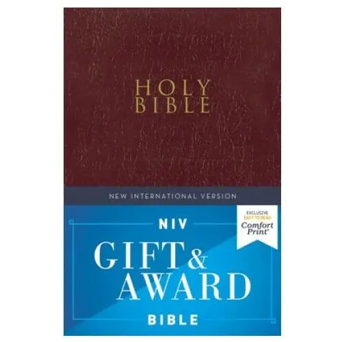 NIV, Gift and Award Bible, Leather-Look, Burgundy, Red Letter, Comfort Print