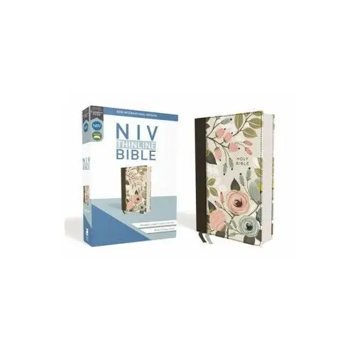 Niv, thinline bible, cloth over board, floral, red letter, comfort print Zondervan