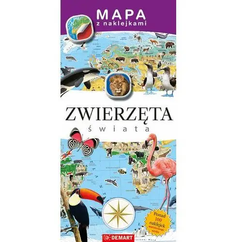 Zwierzęta świata. Mapy z naklejkami